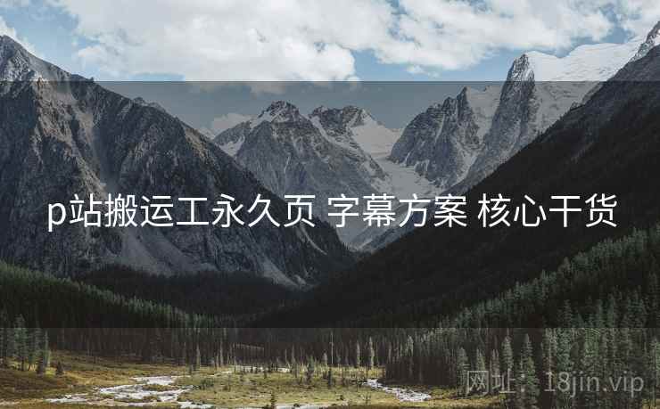 p站搬运工永久页 字幕方案 核心干货