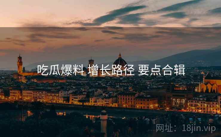 吃瓜爆料 增长路径 要点合辑  第1张
