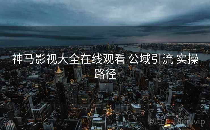 神马影视大全在线观看 公域引流 实操路径