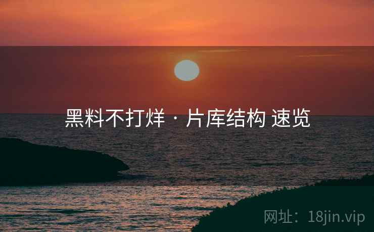 黑料不打烊 · 片库结构 速览