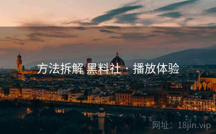 方法拆解 黑料社 · 播放体验