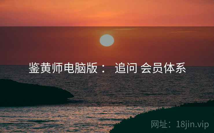 鉴黄师电脑版 ： 追问 会员体系